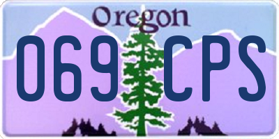 OR license plate 069CPS