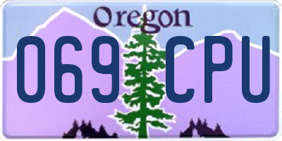 OR license plate 069CPU
