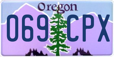 OR license plate 069CPX