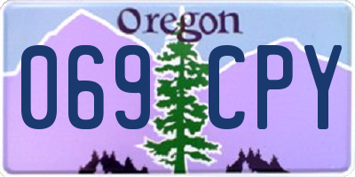 OR license plate 069CPY