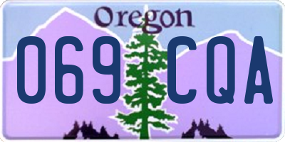 OR license plate 069CQA