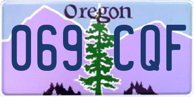 OR license plate 069CQF