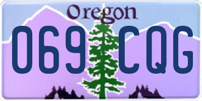 OR license plate 069CQG