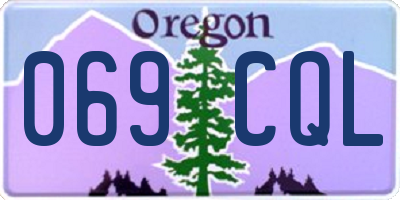 OR license plate 069CQL