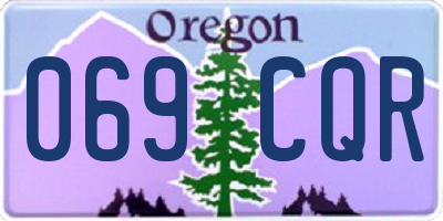 OR license plate 069CQR