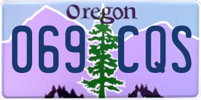 OR license plate 069CQS