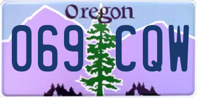 OR license plate 069CQW