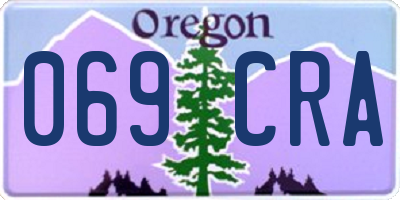 OR license plate 069CRA