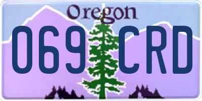 OR license plate 069CRD