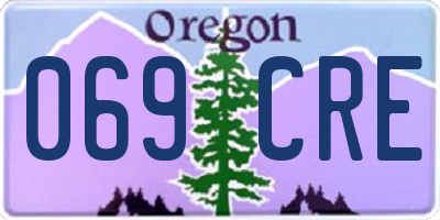 OR license plate 069CRE