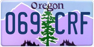 OR license plate 069CRF
