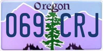 OR license plate 069CRJ