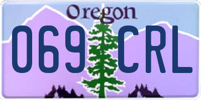OR license plate 069CRL