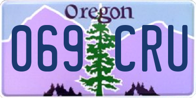 OR license plate 069CRU