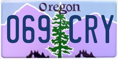 OR license plate 069CRY