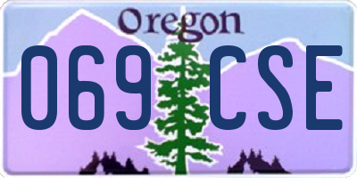 OR license plate 069CSE