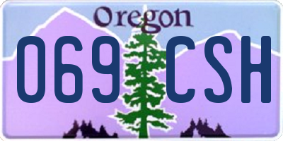 OR license plate 069CSH