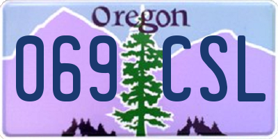 OR license plate 069CSL