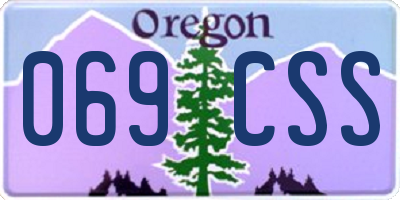 OR license plate 069CSS