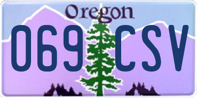 OR license plate 069CSV