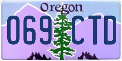 OR license plate 069CTD