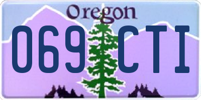 OR license plate 069CTI