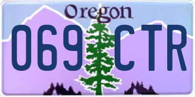 OR license plate 069CTR
