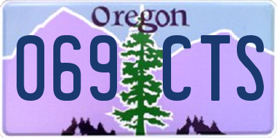 OR license plate 069CTS