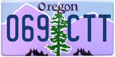 OR license plate 069CTT