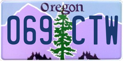 OR license plate 069CTW