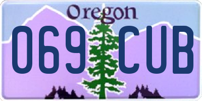 OR license plate 069CUB