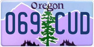 OR license plate 069CUD