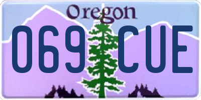 OR license plate 069CUE