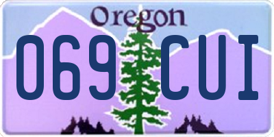 OR license plate 069CUI