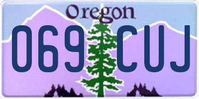 OR license plate 069CUJ