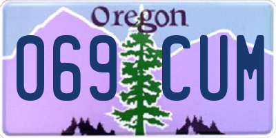 OR license plate 069CUM