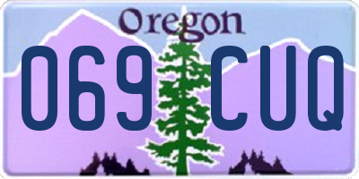 OR license plate 069CUQ