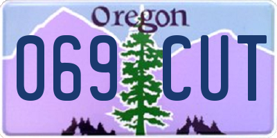 OR license plate 069CUT