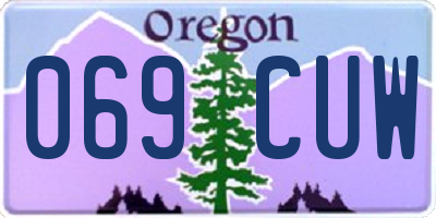 OR license plate 069CUW