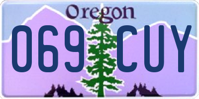 OR license plate 069CUY