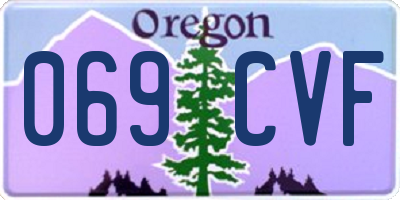 OR license plate 069CVF