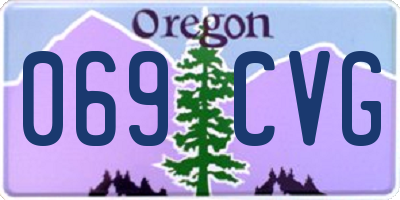 OR license plate 069CVG