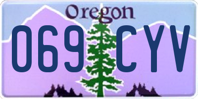 OR license plate 069CYV