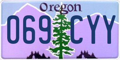 OR license plate 069CYY