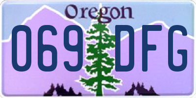 OR license plate 069DFG