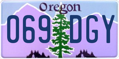 OR license plate 069DGY