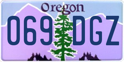 OR license plate 069DGZ