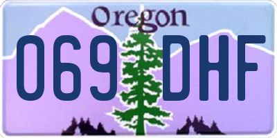 OR license plate 069DHF