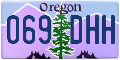 OR license plate 069DHH