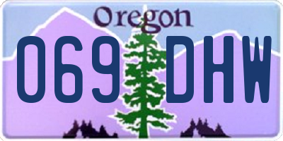 OR license plate 069DHW